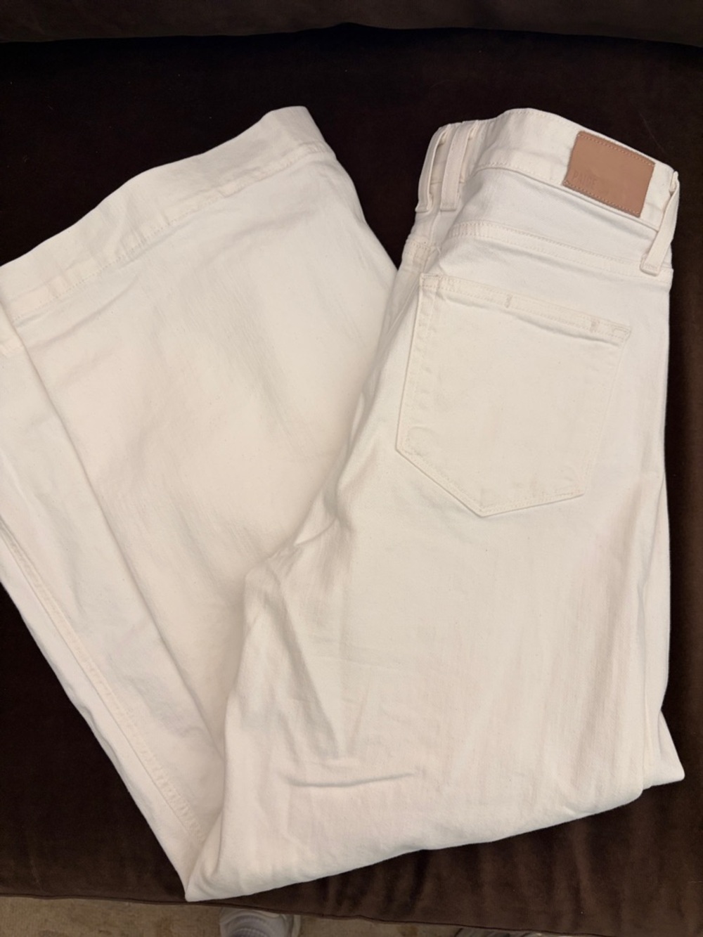 PAIGE Anessa Wide Leg Jean Light Ecru - Picture 4 of 4